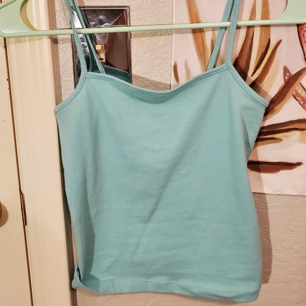 Blue Cropped Tank Top